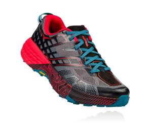 Hoka One One Men's Speedgoat 2 Running Shoes Black/Red - AU ZMVF